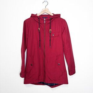 Bridge & Burn Warbler Jacket with Hood Burgundy Red Size XS